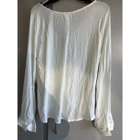 Urban Outfitters Boho Chic Twist Front Top Womens Size S Ivory - Picture 3 of 8